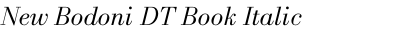 New Bodoni DT Book Italic